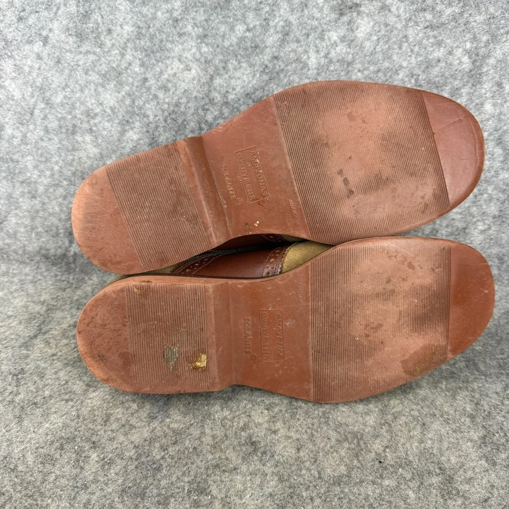 Nordstrom Mens Saddle‎ Shoes Brown Tan  Leather Casual Oxford Size 7.5 Classic
